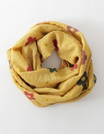 Fashion Yellow Flower Print Baby Scarf