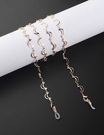 Fashion Golden Hollow Moon Chain Glasses Chain