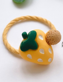 Fashion Yellow Strawberry-hair Rope Strawberry Hit Color Children's Hair Rope