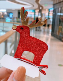 Fashion Red Fawn Christmas Elk Child Hair Clip