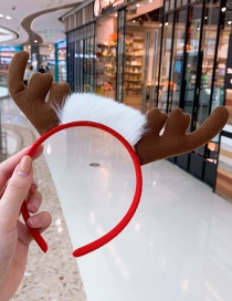 Fashion Hairy Red Coffee Color Hair Hoop Antlers Hit Color Children's Headband