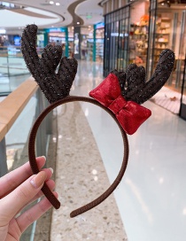Fashion Red Antler Bow Child Hair Hoop