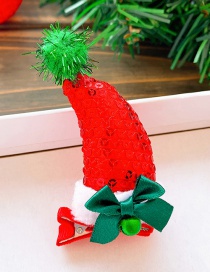 Fashion Red Hat-bow Christmas Hat Bow Bell Child Hairpin