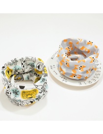 Fashion 1 # Animal Department + Little Fox (2 Pieces) Fox Tiger Children's Collar Set