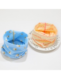 Fashion 6 # Blue Lamb + Pink Yellow Wave (2 Pieces) Lamb Geometric Kids Collar Set