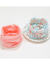Fashion 8 # Pink Dot + Pink Blue Cherry (2 Pieces) Cherry Geometric Kids Collar Set