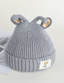 Fashion 18 # Rabbit Ears-gray Rabbit Ears Baby Hat