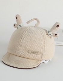 Fashion Light Grey Antler Patch Baby Hat