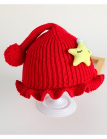 Fashion Orange Red Fungus Star Baby Hat