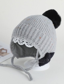 Fashion Fuchsia Ear Protection Star Hair Ball Baby Hat