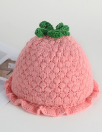 Fashion Orange Strawberry Lace Baby Hat