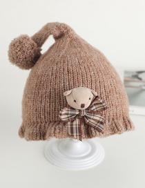 Fashion Brown Bow Bear Baby Hat