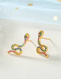 Fashion Snake Diamond Snake Earrings