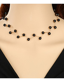 Fashion Golden Black Pearl Pearl Bamboo Necklace