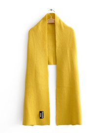 Fashion Yellow Knitted Scarf With Alphabet