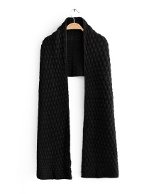 Fashion Black Pineapple Knitted Scarf