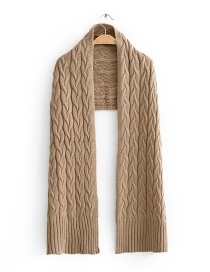 Fashion Light Brown Reversible Cashmere Scarf