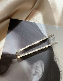 Fashion Silver 1 Pair Diamond Hairpin