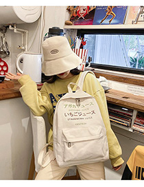 Fashion White Letter Canvas Backpack