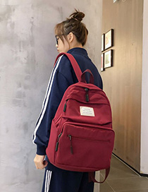 Fashion Red Wine Three-piece Waterproof Backpack