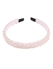 Fashion White Necklace With Crystal Beads And Geometric Beads