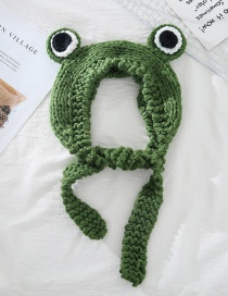 Fashion Green Frog Frog Wool Big Eyes Knitted Hat