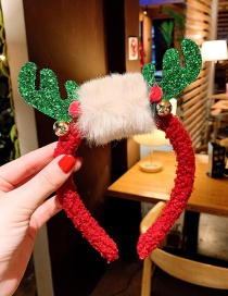 Fashion Orange Elk Horn Plush Bell Headband