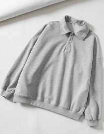 Fashion Gray Sweater With Side Tie
