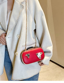 Fashion Red Butterfly Chain Shoulder Bag