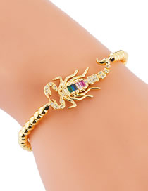 Fashion Color Adjustable Bracelet With Diamond Scorpion Copper Beads