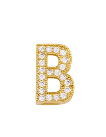 Fashion Golden B Diamond Letter Openwork Necklace