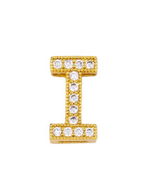 Fashion Golden I Diamond Letter Openwork Necklace