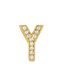 Fashion Golden Y Diamond Letter Openwork Necklace