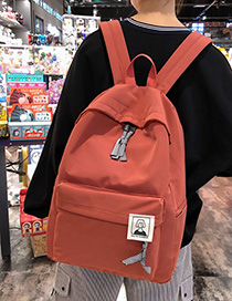 Fashion Red Portrait Stitching Backpack