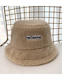 Fashion Beige Patched Lamb Fur Hat