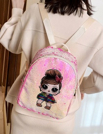 Fashion Pink Children's Backpack With Sequins