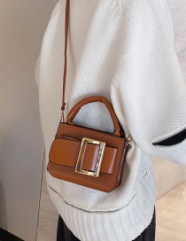 Fashion Light Brown Belt Pliers Diagonal Shoulder Bag