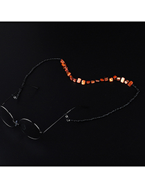 Fashion Orange Handmade Beaded Shell Contrast Glasses Chain