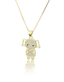 Fashion Gold-plated Girl Necklace With Diamonds