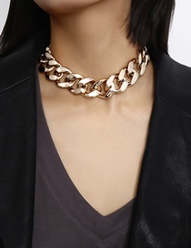 Fashion Golden Geometric Chain Metal Necklace