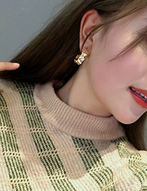 Fashion Golden Geometric Irregular Round Earrings