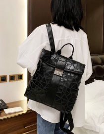 Fashion Black Stone Textured Lock Backpack