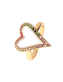 Fashion White Love Drip Diamond Ring