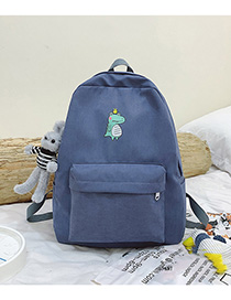 Fashion Blue With Pendant Printed Crocodile Backpack