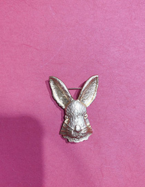 Fashion Golden Embossed Rabbit Fairy Brooch