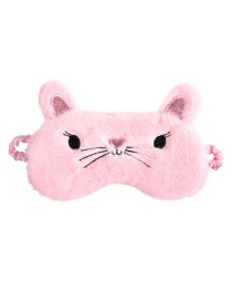 Fashion Pink Cat Shading Plush Children's Eye Mask