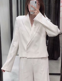 Fashion Creamy-white Button Short Suit