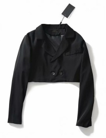 Fashion Black Short Lapel Short Suit