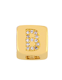 Fashion Golden B Diamond Sieve Diy Bracelet