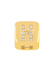 Fashion Golden H Diamond Sieve Diy Bracelet